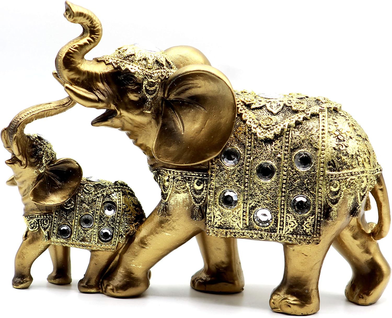 Figurines Collectibles Small Elephant With Baby Statue Lucky Elephant