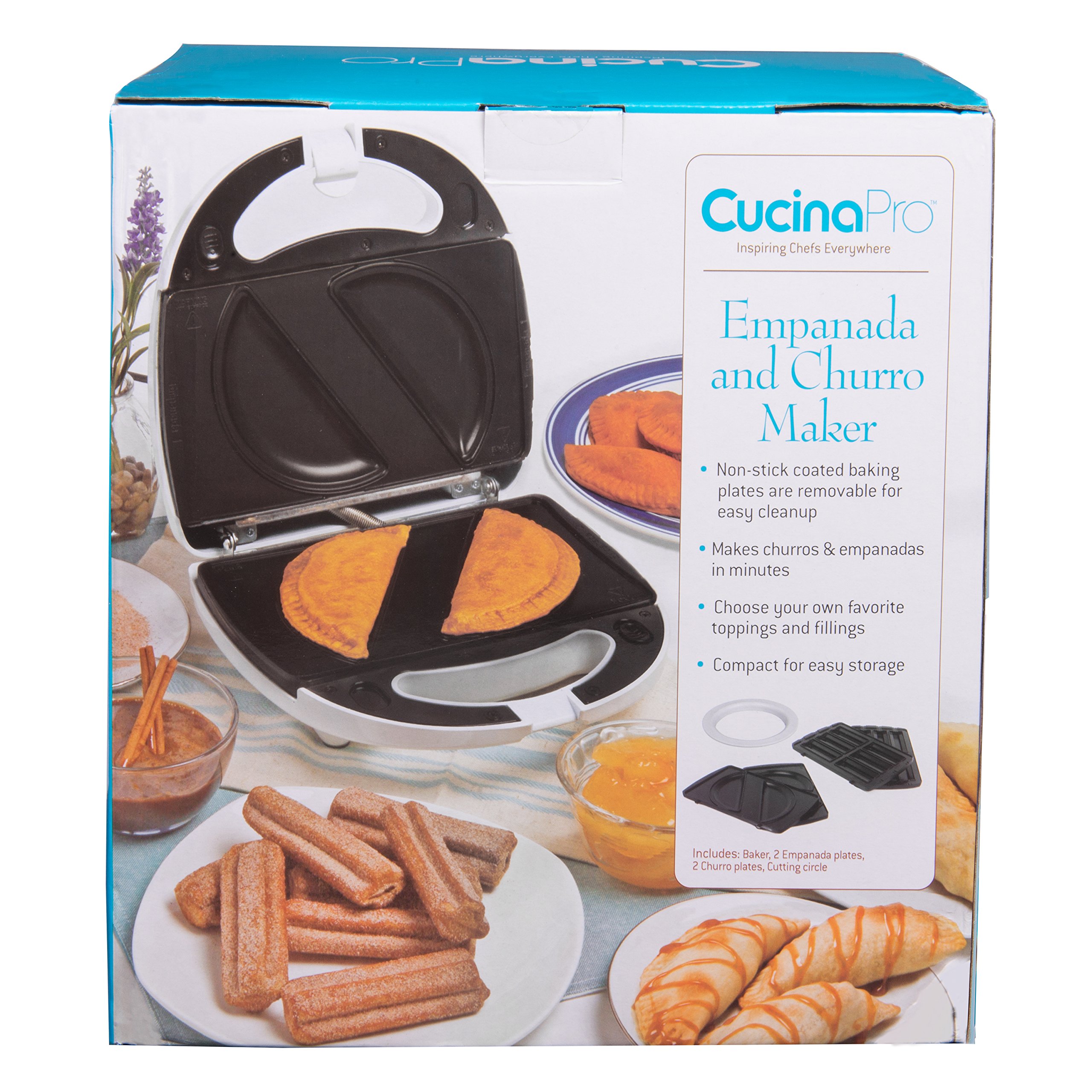 Empanada and Churro Maker Machine Cooker w 4 Removable Plates Easier