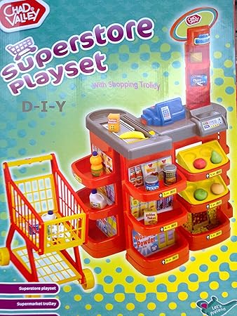 superstore playset with trolley