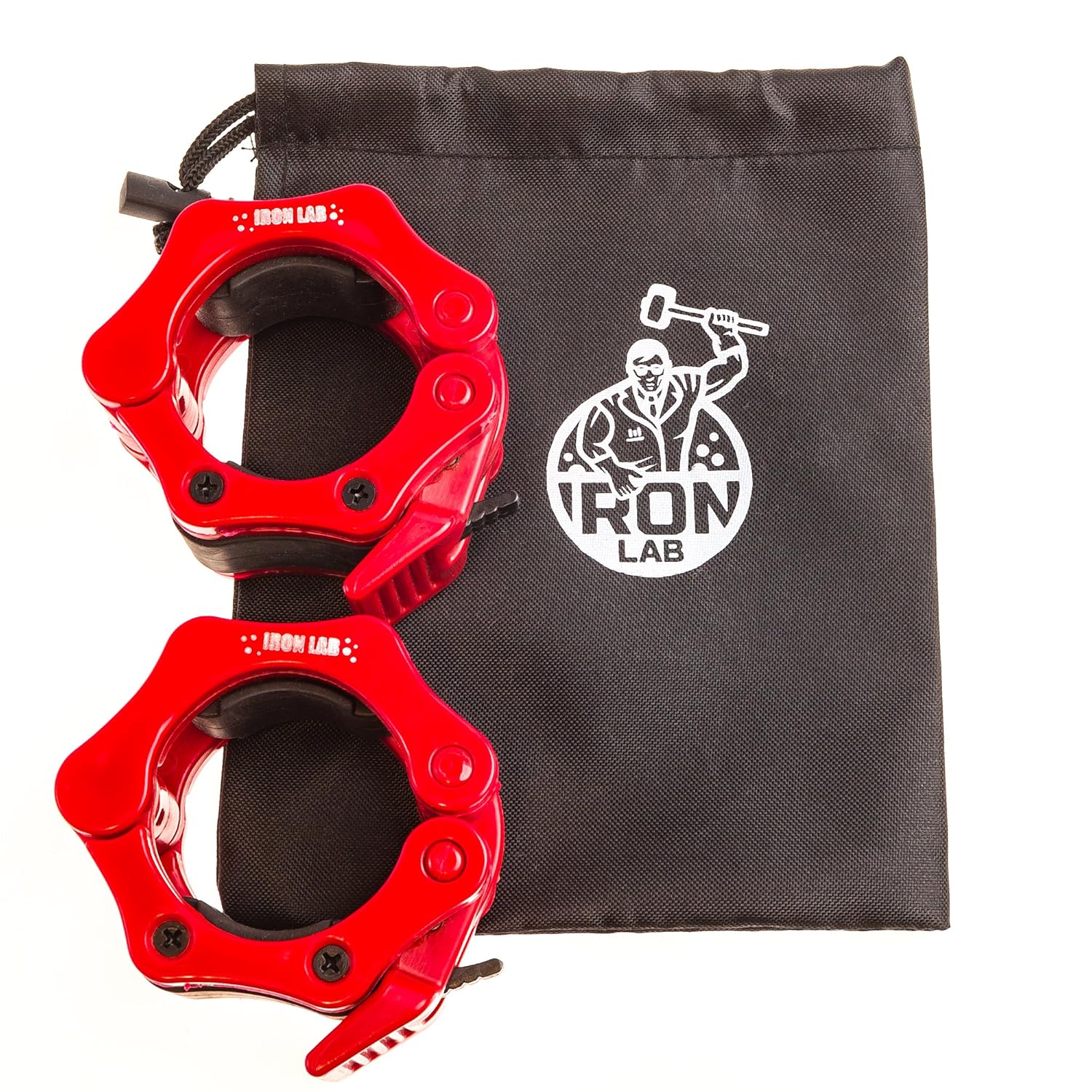 Iron Lab Olympic Barbell Collar Pair of 2 Inch Pro ABS Locking Set of 2