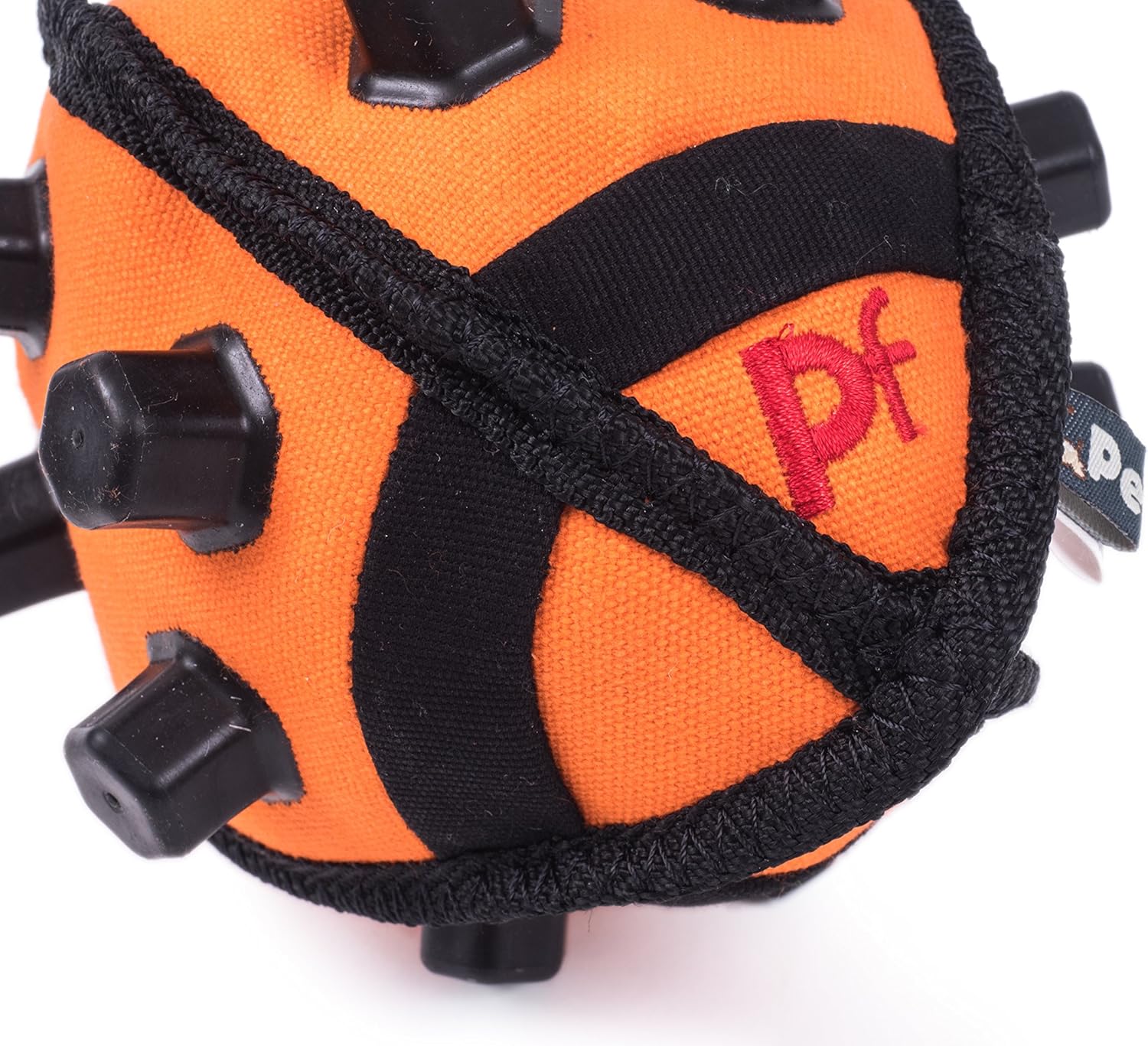 Petface (Seriously Strong by Petface) Nobbly Ball Dog Toy, Orange/Black - Image 3