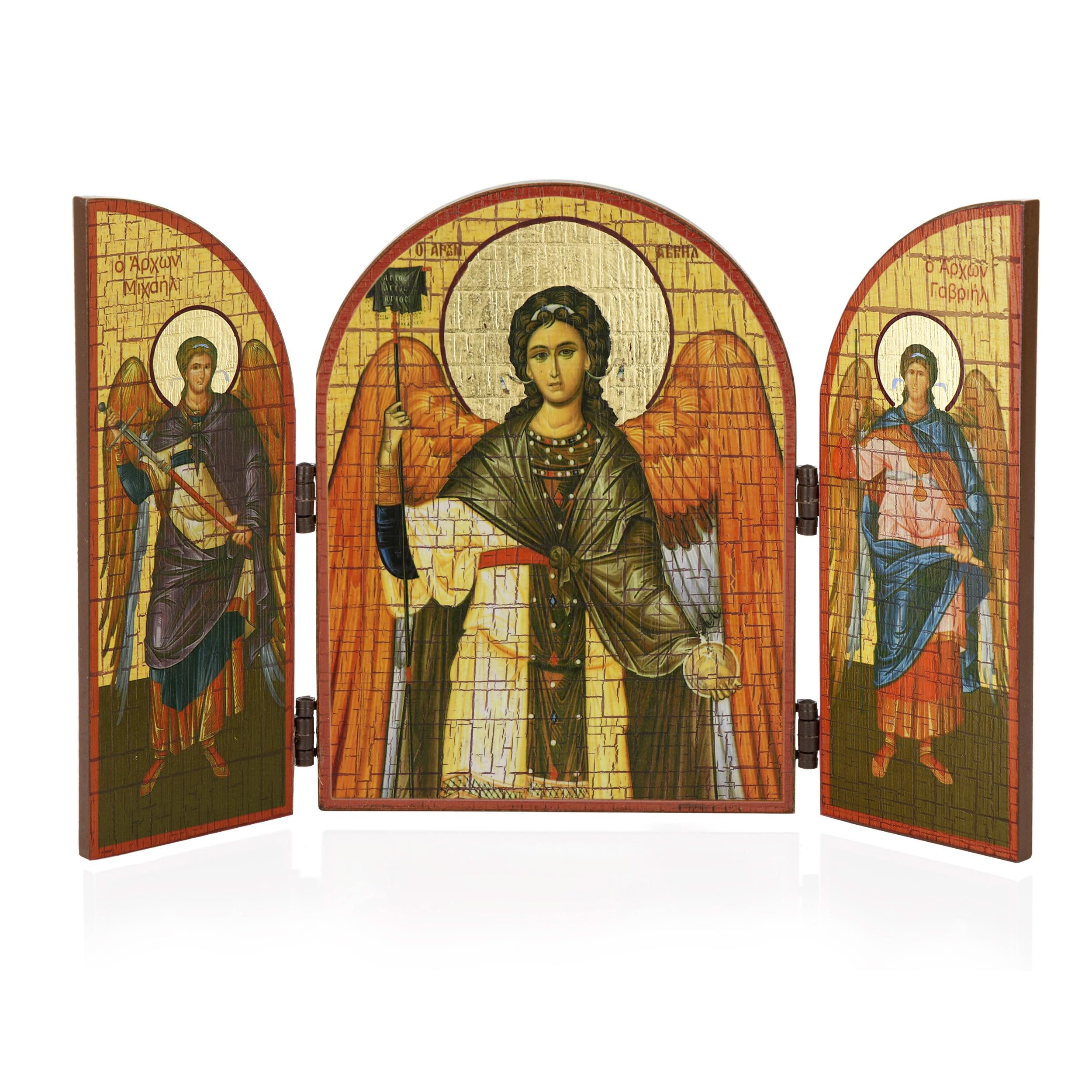 NKlaus Archangel Gabriel Icon Triptych MDF Derivative 25 x 16 cm Christian 13890