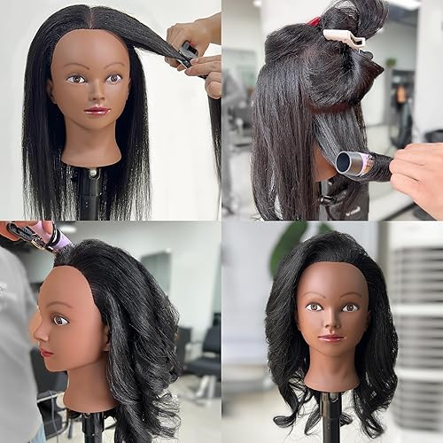 Mannequin Head with 100% Real Hair, 16