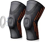 Gemschest Knee Support 2 Pack - Patella Gel Pads, Knee Sleeves Size L view 8