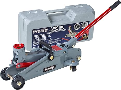 Pro Lift F 2315pe Grey Hydraulic Trolley Jack Car Lift With Blow Molded Case 3000 Lbs Capacity