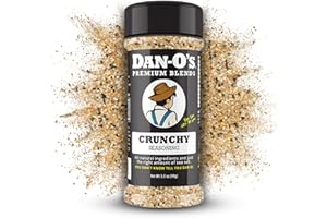 Dan-O's Crunchy Seasoning, 3.5 oz Bottle, Everything Seasoning for Fish, Eggs, Salads, Veggies and More, Sugar Free, Zero Calorie, Use this Spice Blend for Everything from Breakfast to Dinner