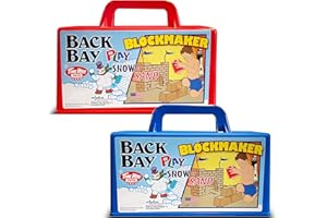 Back Bay Play Snow Block Maker - 2 Pack Snow Mold Igloo Maker & Snow Fort Building Kit for Kids - Brick Mold & Create a Castle Kit (Blue/Red)