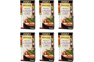 Massel Instant Laksa Bouillon Broth Cubes - No MSG, Gluten-Free Soup Base - Bulk Pack (6 x 105g)