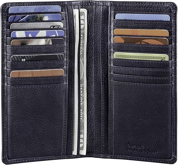 Derek Alexander Mens Leather Breast Pocket Wallet (Black) at Amazon Men