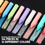 JOYIN Washable Cone Shaped Jumbo Colored Chalk Set 144 Pieces 12 Colors view 2