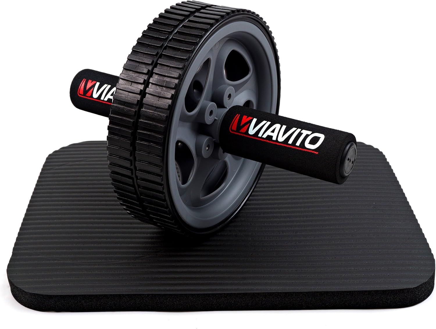 VIAVITO Ab Exercise Wheel, Black/Grey