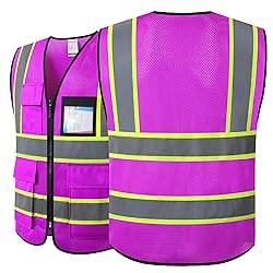 HATAUNKI High Visibility Reflection Purple Mesh