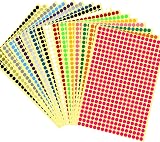 JANYUN 6528 Pcs 16 Neon Colors Sticky Dots 6mm Round Labels Self Adhesive view 1