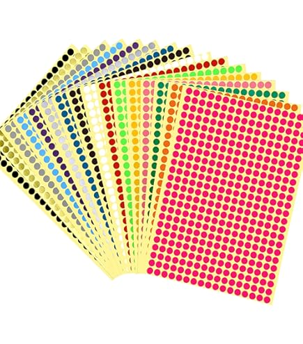 700 Coloured Sticky Dots Labels Round Dots Self Adhesive Dots Assorted - View #3