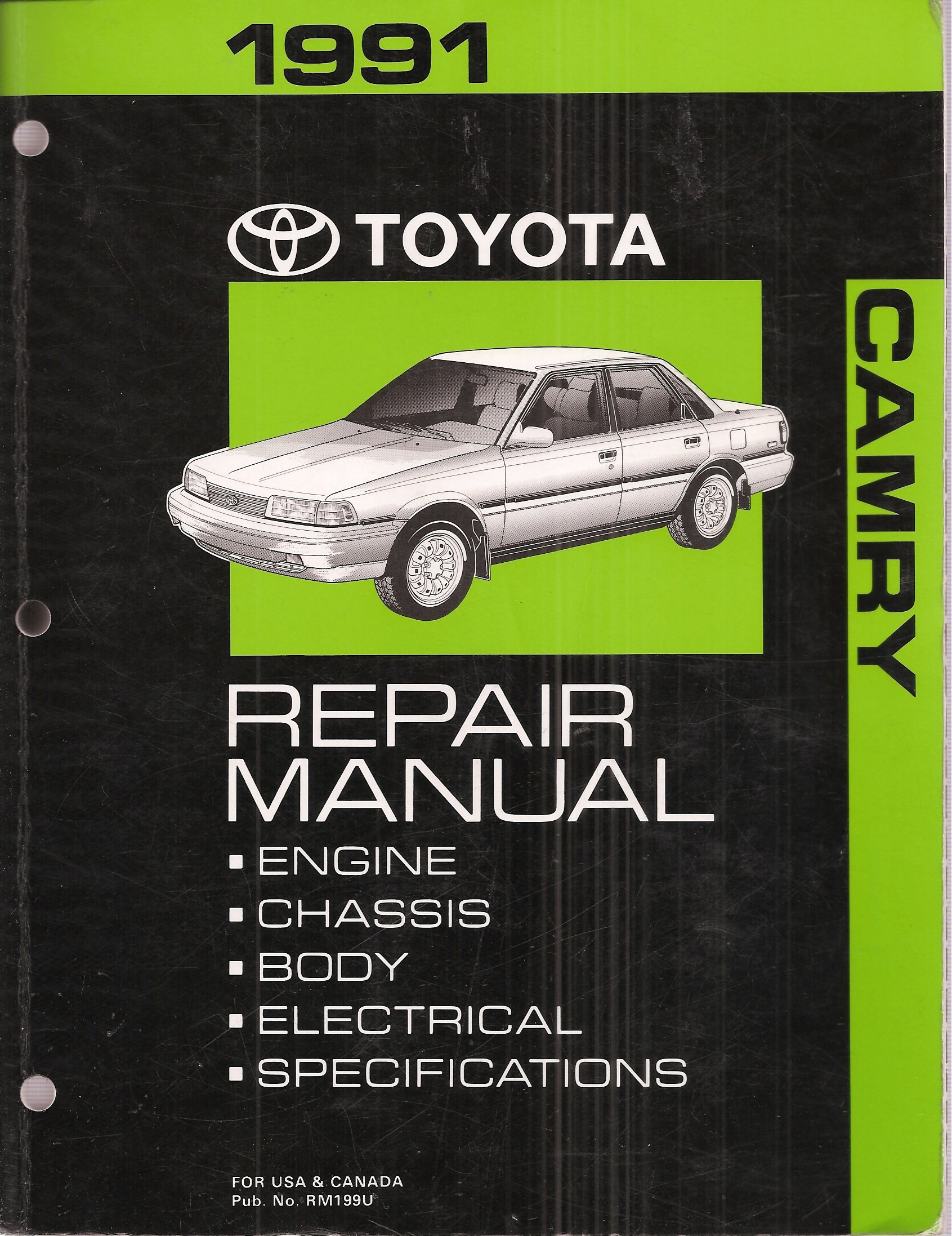 1991 Toyota Camry Repair Manual: Engine, Chassis, Body, Electrical,  Specifications Paperback – 1991
