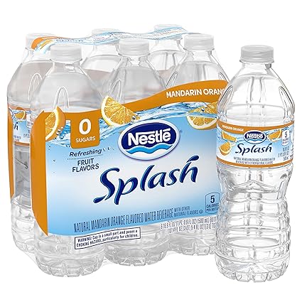 Nestle Water Nestle Pure Life Splash Flavored Water Mandarin Orange 16 9 Oz Amazon Com Grocery Gourmet Food