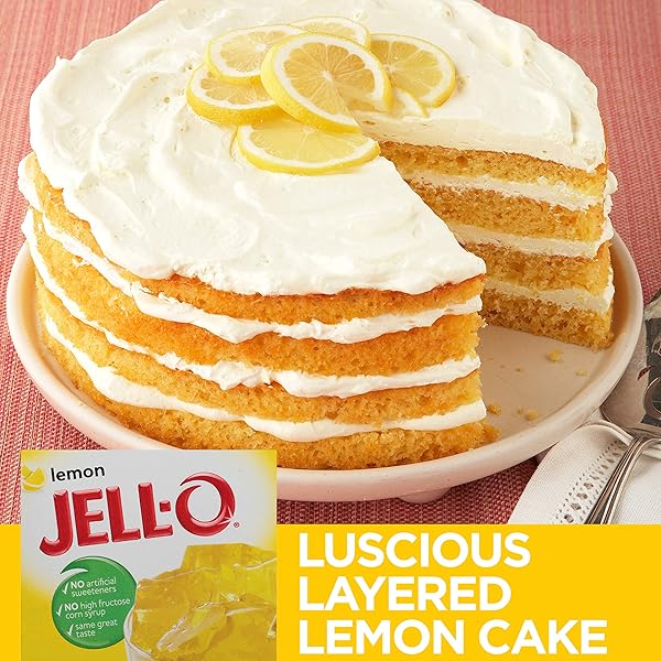 JELL-O LEMON GELATIN MIX (3 OZ BOX)