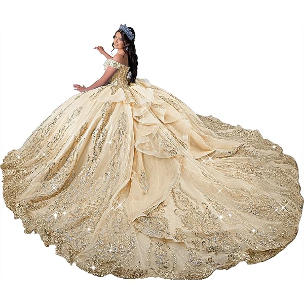 white christmas dresses Tulle Appliques Quinceanera Dresses Ball Gown main image 1
