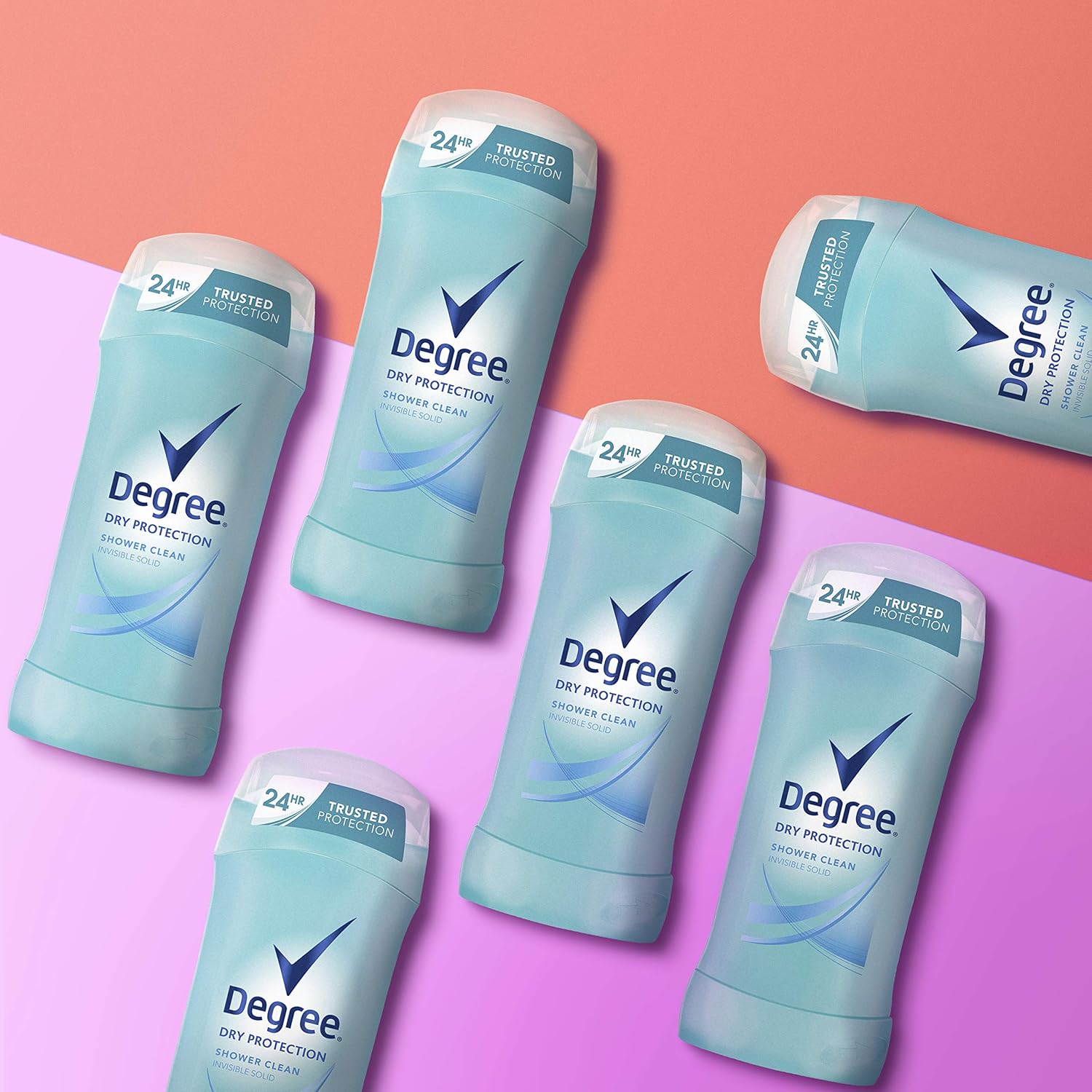 Degree Antiperspirant Deodorant Stick For Sweat and Odor Protection Shower Clean 24-hour Protection 2.6 oz 6 Count: Beauty