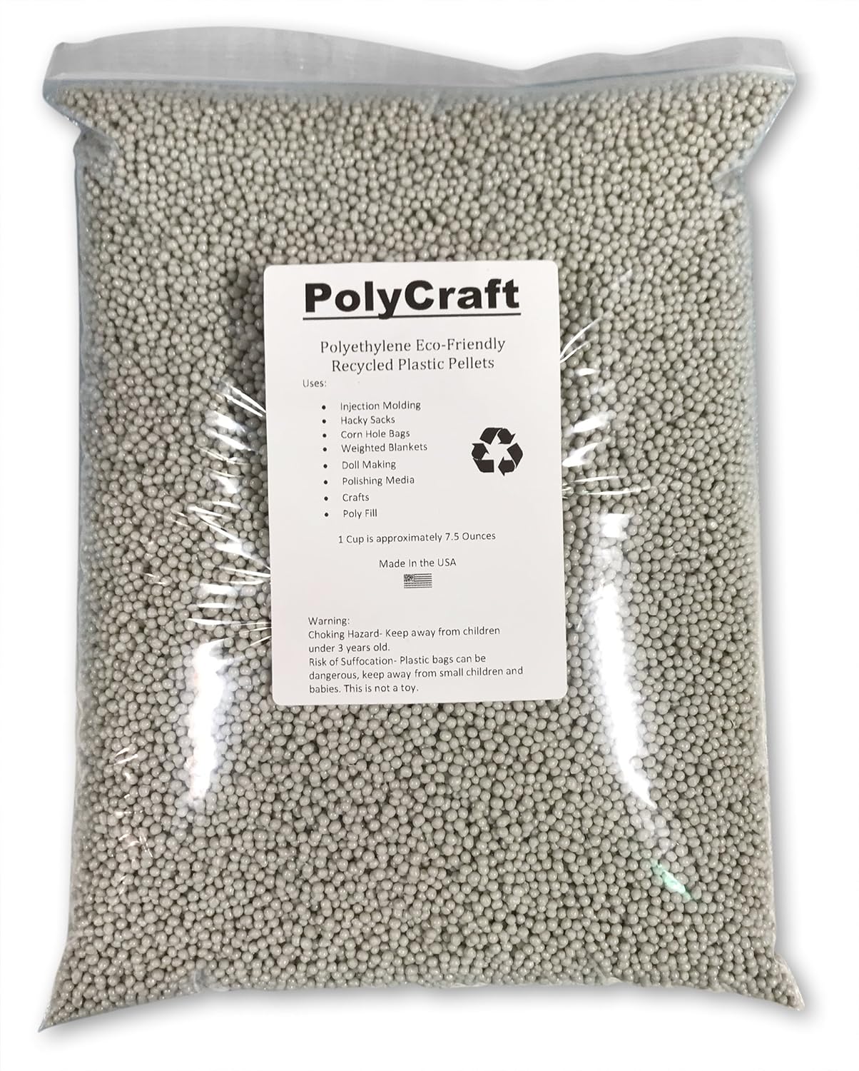 Plastic Pellets, 10 Lbs in a Heavy Duty Reclosable Bag, Weighted