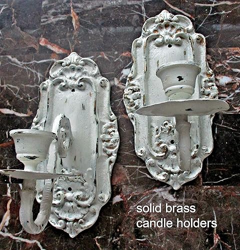 Amazon Com Solid Brass Wall Candle Holder Candleholders Shabby
