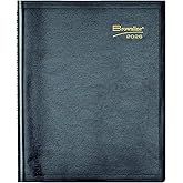 Brownline® 2026 Essential Daily Planner, Appointment Book, 12 Months, January to December, Twin-Wire Binding, 11" x 8.5", Bla