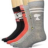 Peanuts Men's Snoopy 5 Pack Crew Socks