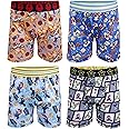 Nintendo Boys' Super Boxer Briefs with Mario, Luigi, Toad, Yoshi, Peach & Bowser, Sizes 4, 6, 8, 10 and 12