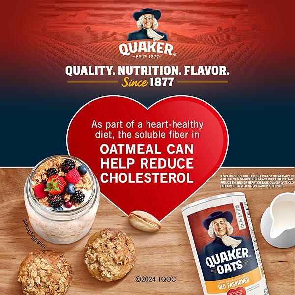 QUAKER OLD FASHIONED ROLLED OATS, NON GMO PROJECT VERIFIED, TWO 64OZ BAGS IN BOX, 90 SERVINGS, 4 POUND (PACK OF 2)