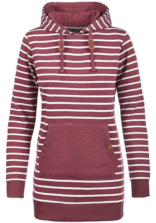 BlendShe Cloey Damen Langer Kapuzenpullover Hoodie Longpullover Mit Kapuze