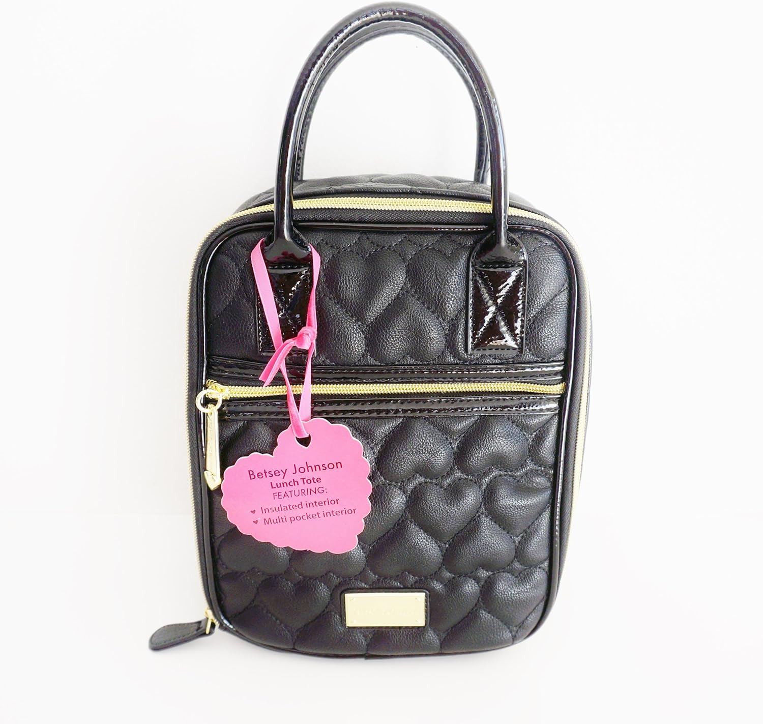 betsey johnson quilted heart tote