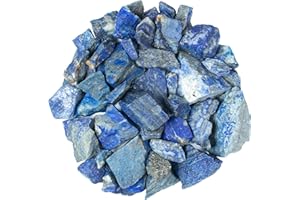 ZAICUS Lapis Lazuli Rough Stones Bulk, Raw Gemstones, Tumbling Bulk, Jewelry Making, Polishing, Cabbing, Lapidary, Fountain Rocks, Decoration, Wire Wrapping, Gem Mining, Reiki Healing 1 lb