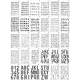 Tenare 30 Pcs Letter Stencil for Painting 4 x 7 Inch Alphabet Journal Stencil Reusable Plastic Letter and Number Stencil Font
