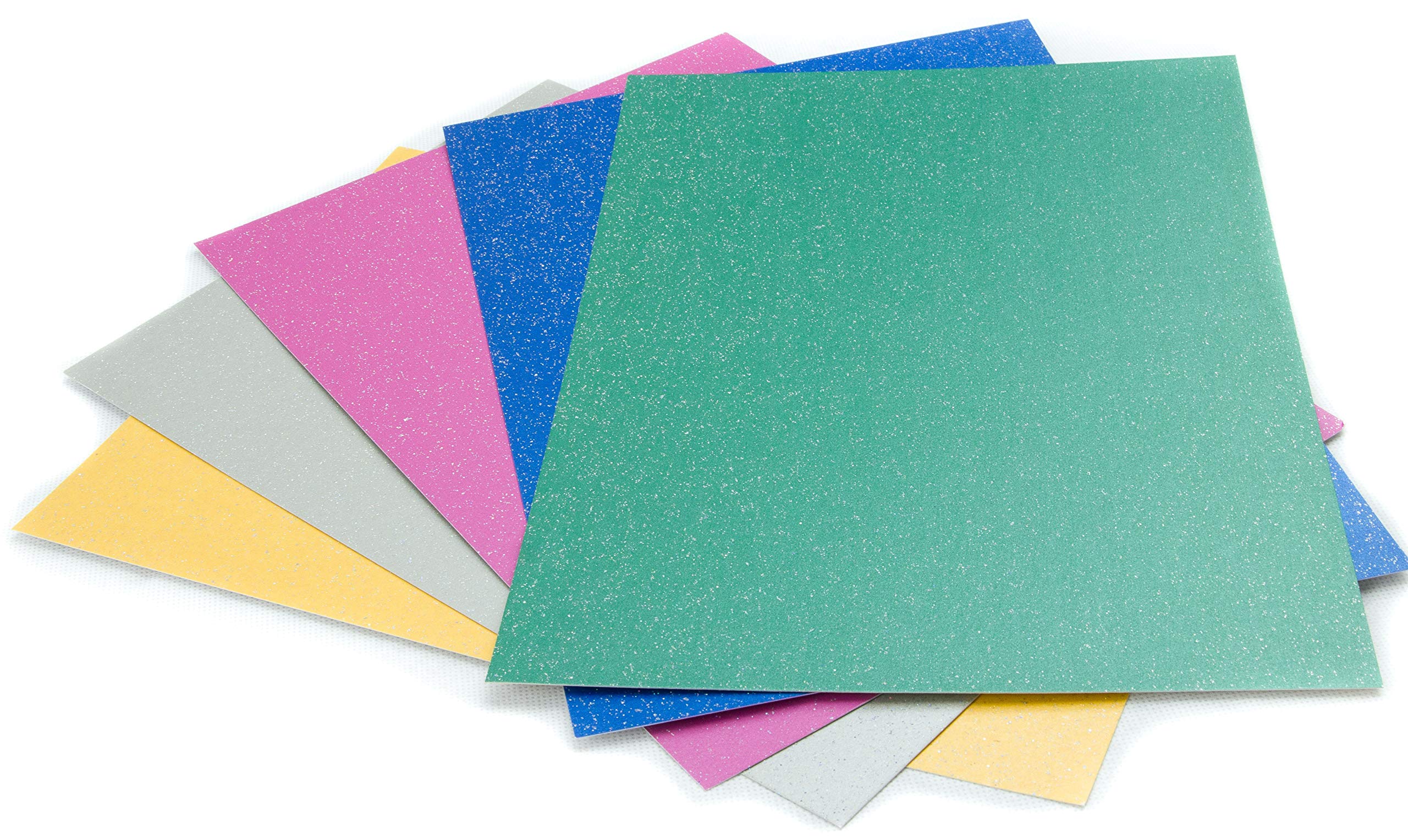 Mufira Sparkling Pearlescent 300gsm Single Sided A4 Card 10 Pack Perfect for Art & Crafts - Assorted Colours