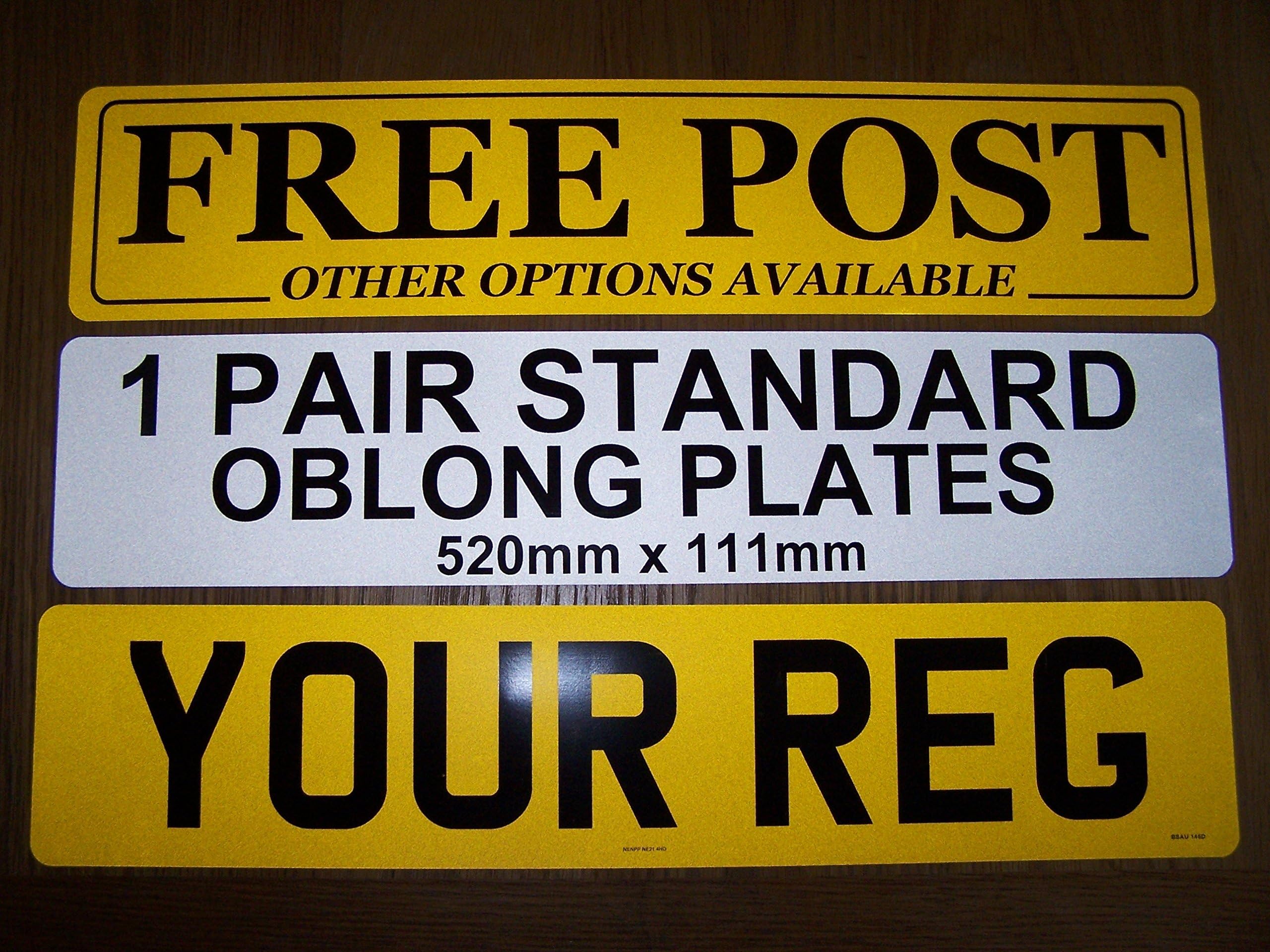 Front And Rear Number Plates - 100% UK Road Legal - MOT Compliant - DVLA Authorised Dealer