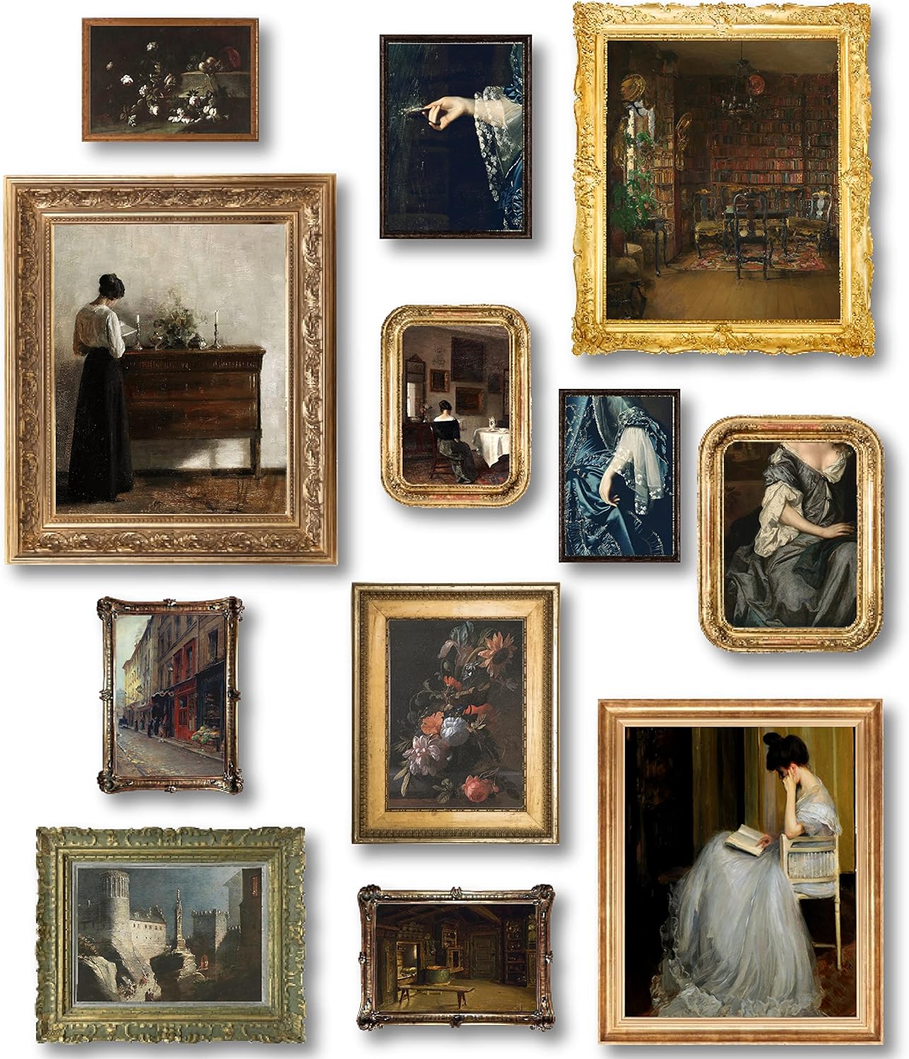 Wall Décor - 97 Decor Gothic Victorian for Home - Antique Wall Decor, Dark Pictures Wall, Vintage Ladies Portrait Poster Print, Moody Maximalist Bedroom Decorations (8x10 UNFRAMED)