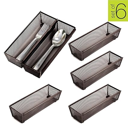 Kitchen Flatware 3 Compartment Organization Smart Design Steel