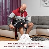 KARM Plus Size Knee Brace XL 2XL 3XL Black for Men Women Support view 2