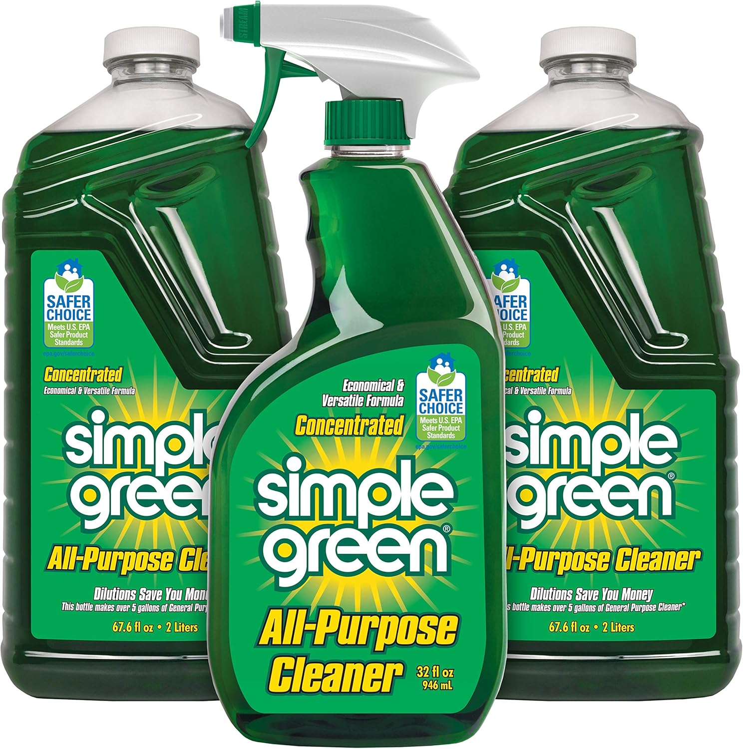 Simple Green AllPurpose Cleaner Spray and Refill, Green, 3 Piece Set, Original, 1 Count: Health & Personal Care