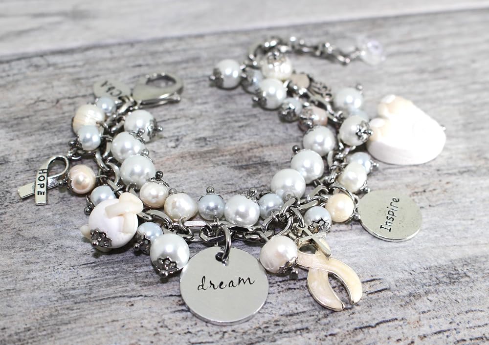 Lung Cancer Awareness Bracelet in Stainless
