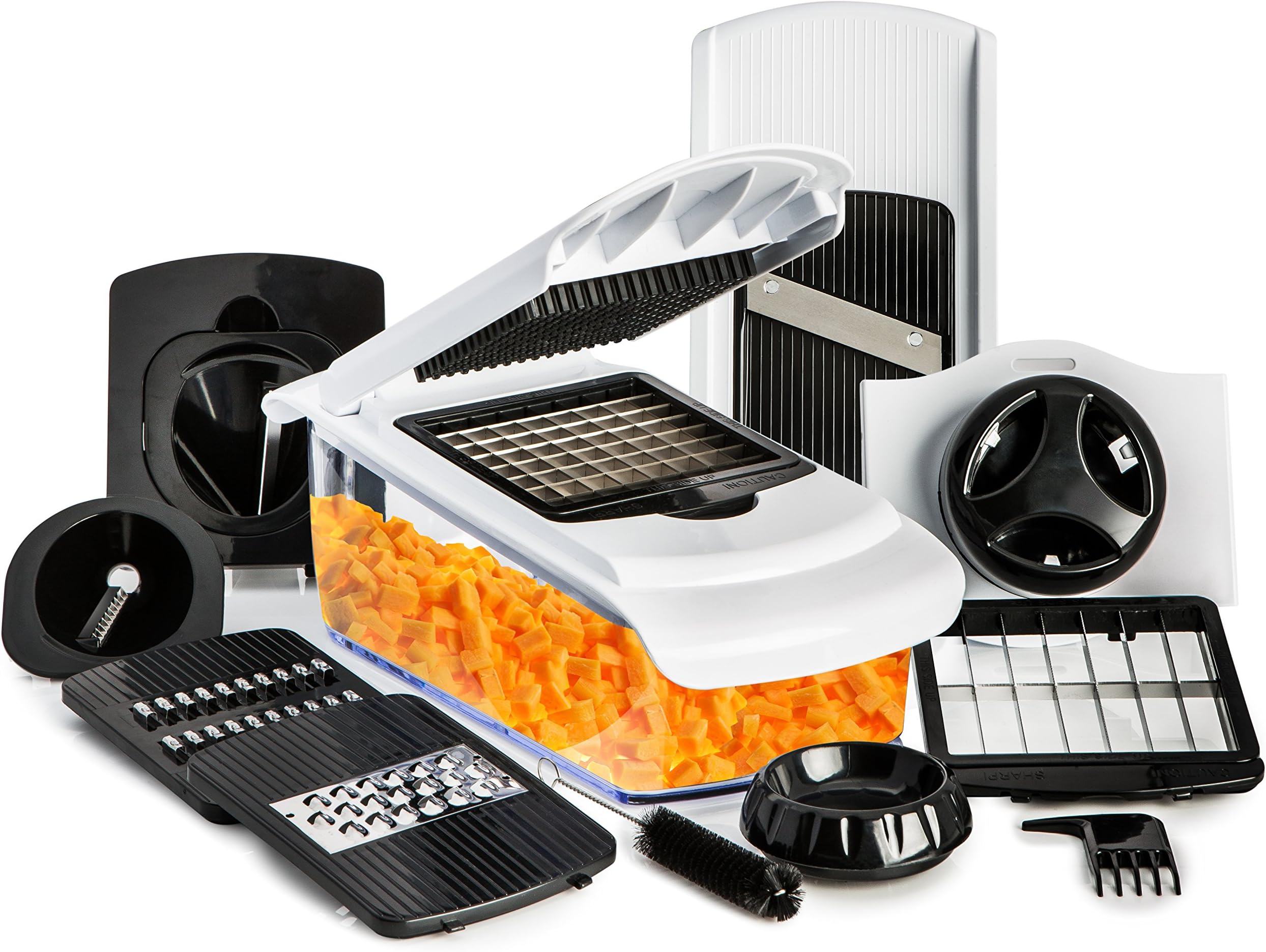 Vegetable Chopper Mandoline Slicer Dicer - Onion Chopper - Vegetable Dicer Food Chopper Dicer Pro - Food Choppers and Dicers - Spiralizer Vegetable Cutter - Veggie Chopper Spiralizer Vegetable Slicer
