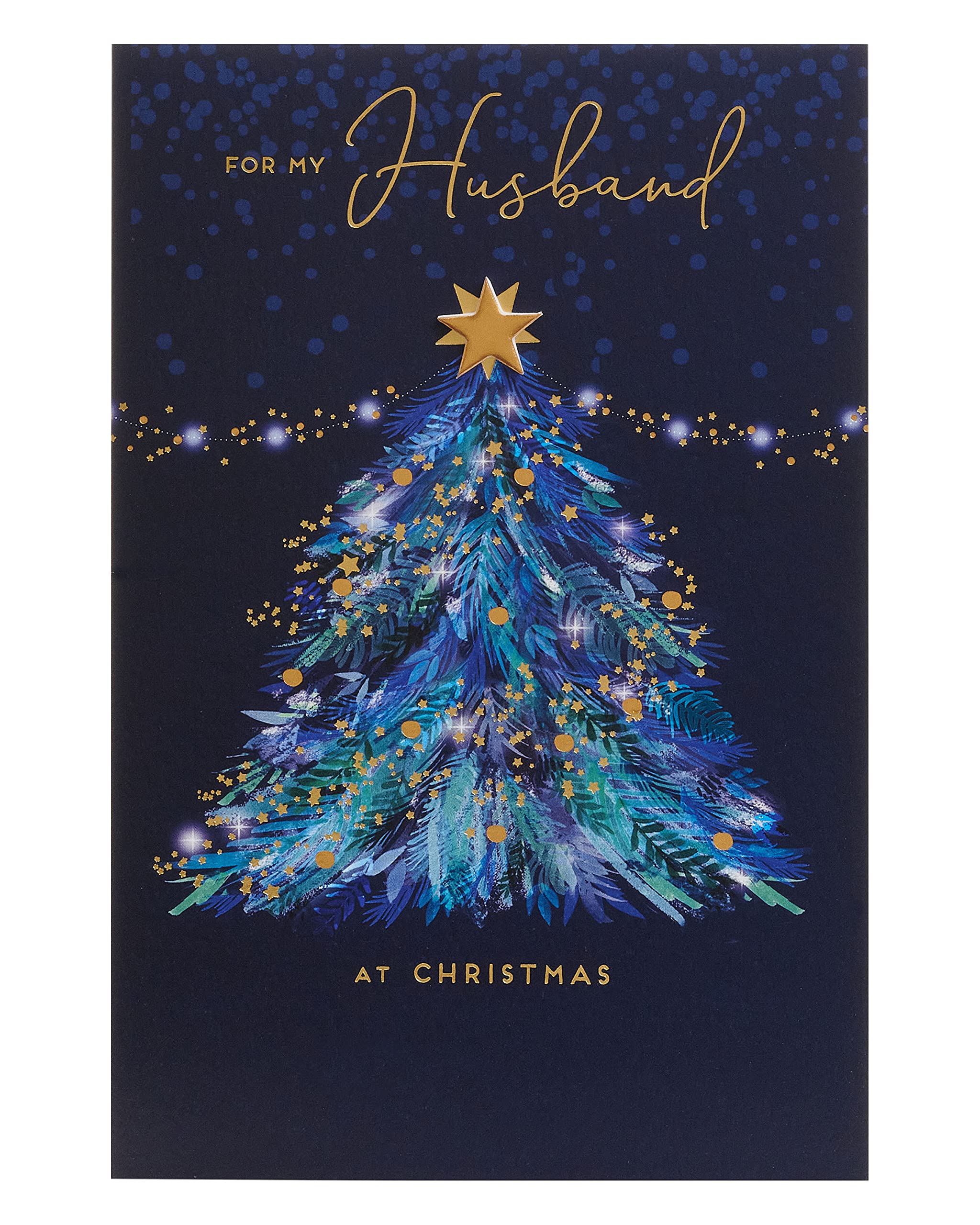 UK Greetings Christmas Card for Husband - Tree Design