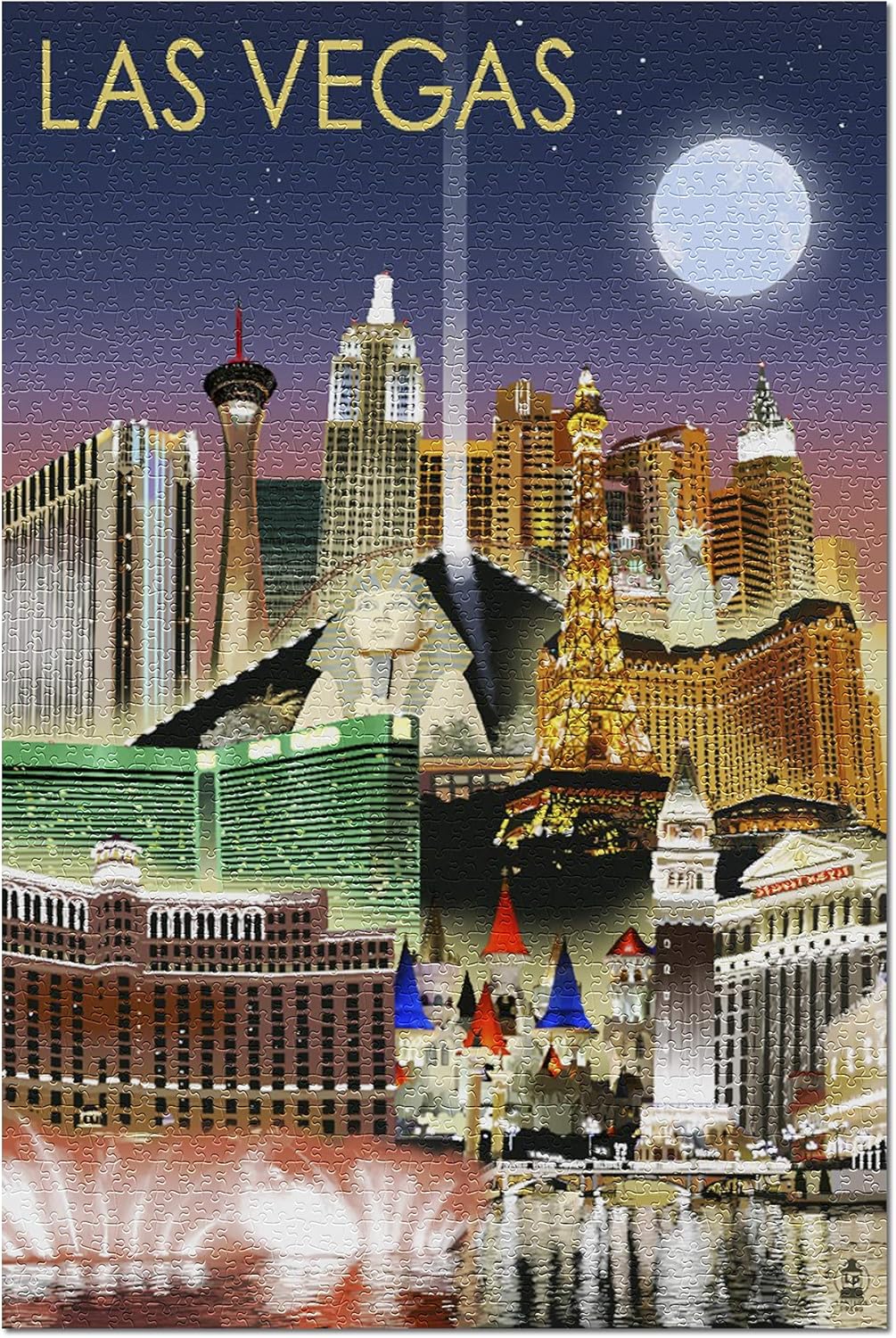 Las Vegas, Nevada - Las Vegas at Night (Premium 1000 Piece Jigsaw Puzzle for Adults, 20x30, Made in USA!)