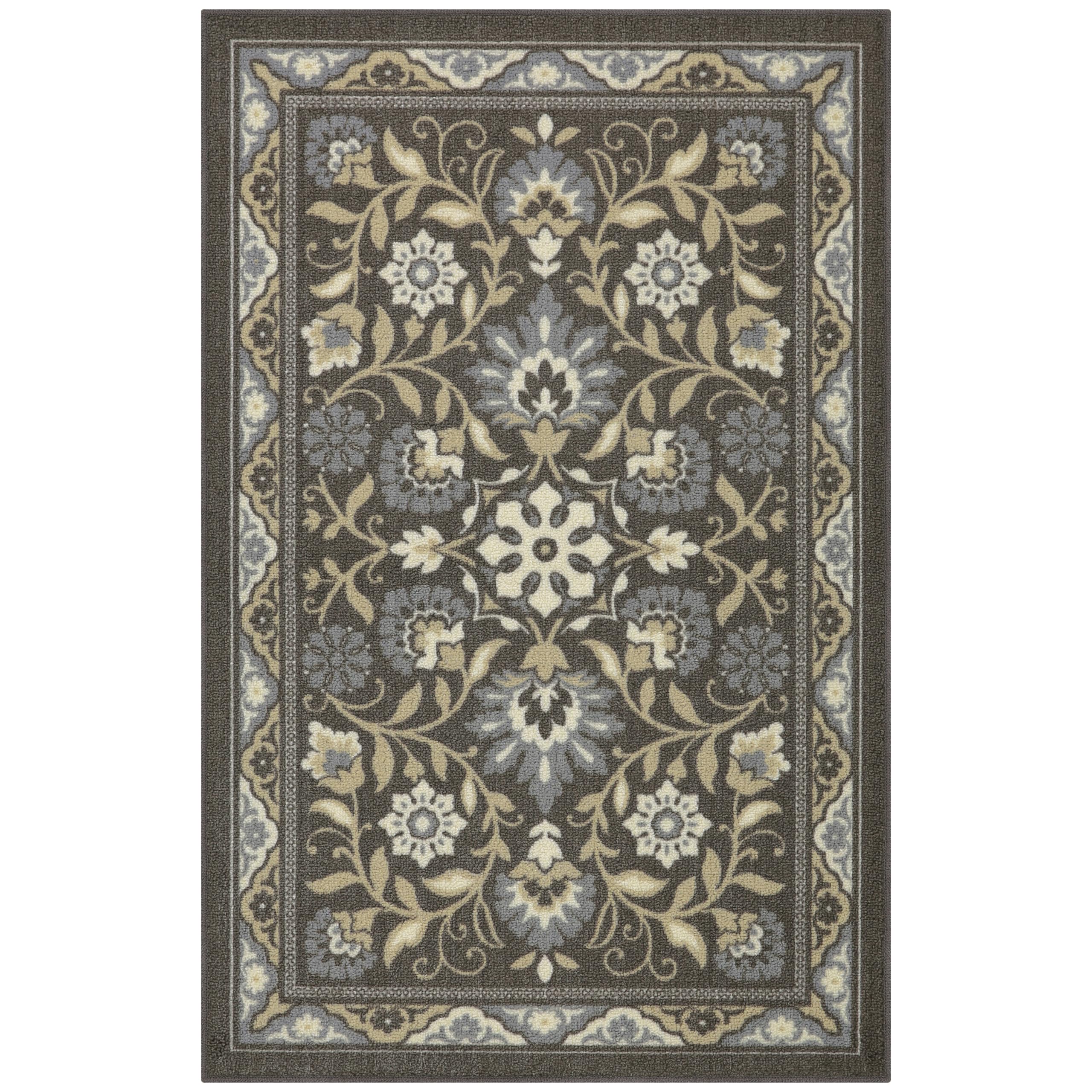 Photo 1 of Maples Rugs Florence 2'6 x 3'10 Hallway Entry Kitchen Rugs Non Skid Washable Accent Area Carpet [Made in USA], Light Brown