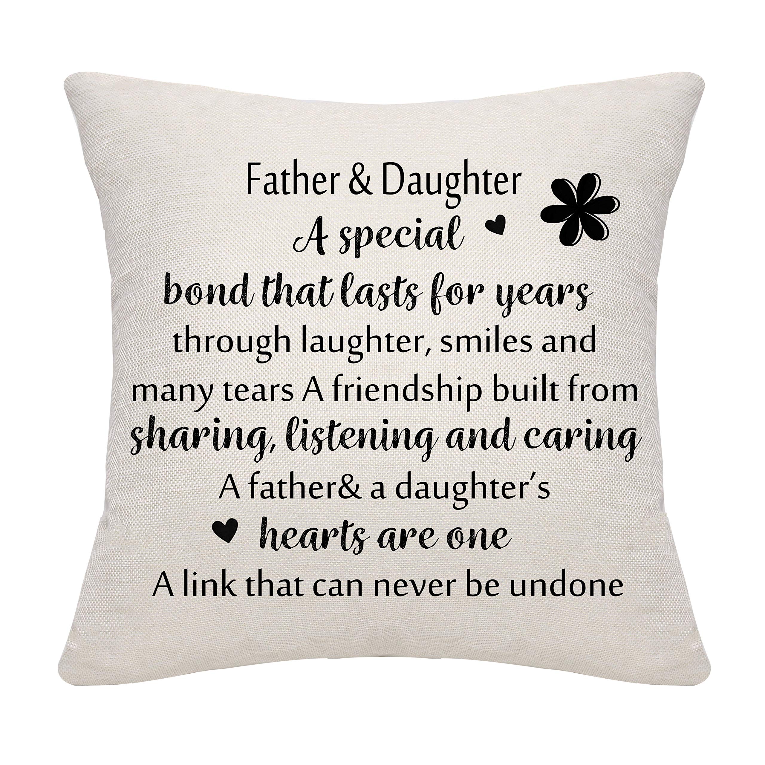Dad's Gifts: Daughter's Cushion & Pillow Cover for Father's Day & Birthday
