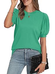 Green Sweater Tops for Women Trendy Spring Summer
