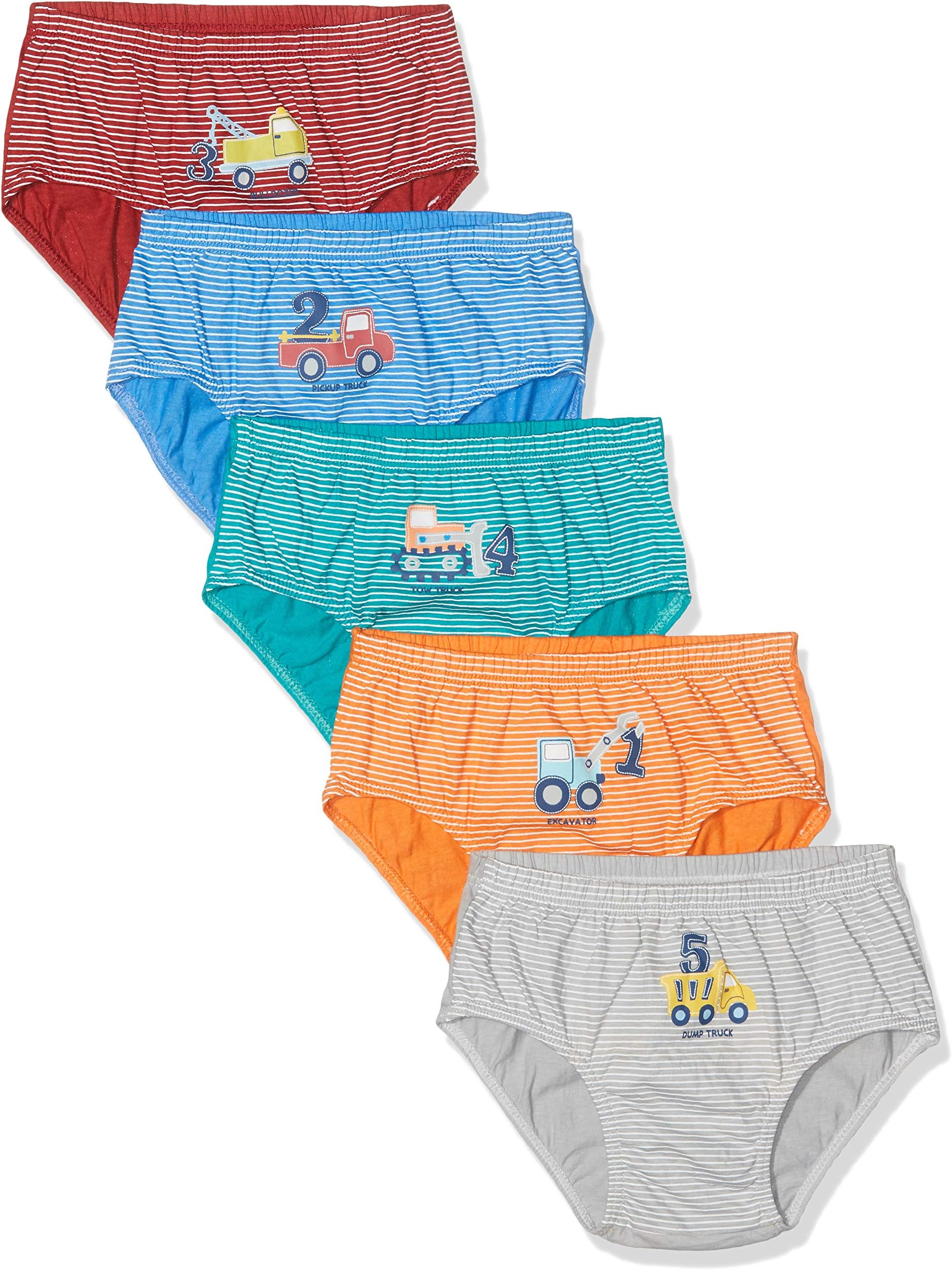 Espoy Boys Underwear Briefs Boxer Shorts Car Truck 100% Cotton Elasticated Waist Kids Character Underpants Trunks Children Boxers Pants Ages 2-12 Years Pack of 5