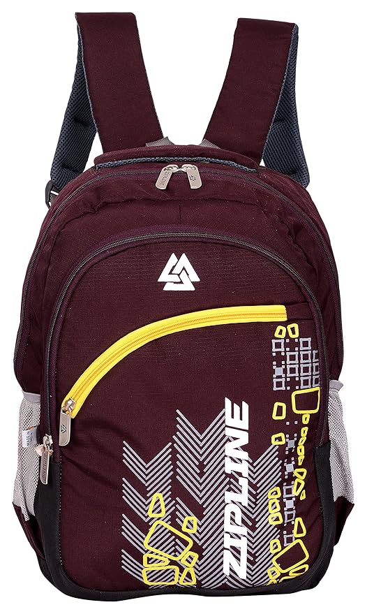 ZIPLINE Unisex Casual Polyester 35 L Backpack School Bag Women Men Boys Girls Children Daypack College Bag Weekend Bag (Purple)