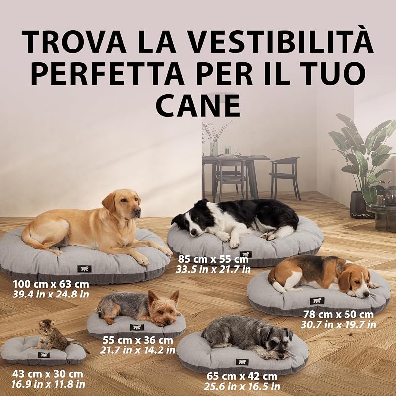 Cuscino imbottito per cani e gatti SCOTT 45/2, Double-face, Scozzese, Soffice velluto, Lavabile, Marrone