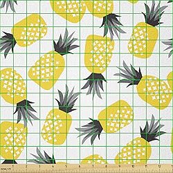 Ambesonne Pineapple Fabric by The Yard, Star